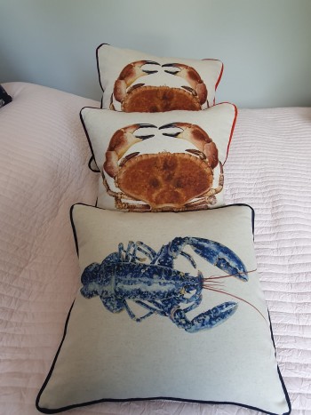 Cushions using images in the fabric Cushions using images in the fabric